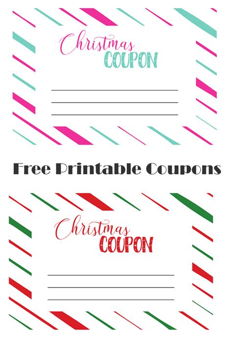 Free Printable Christmas Coupon Template