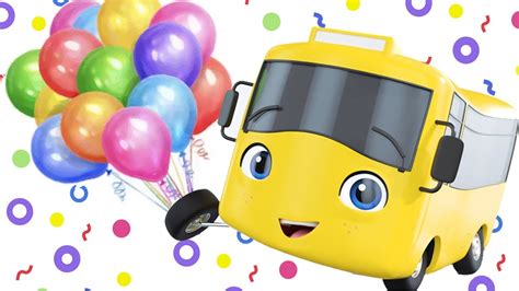 Balloon Party Go Buster The Yellow Bus Nursery Rhymes And Cartoons