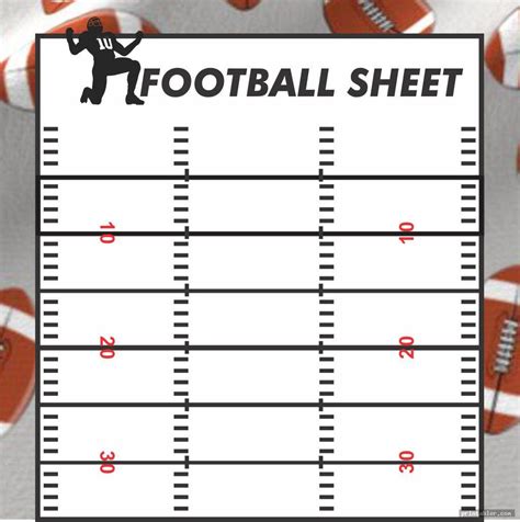 Printable Blank Football Formation Sheets