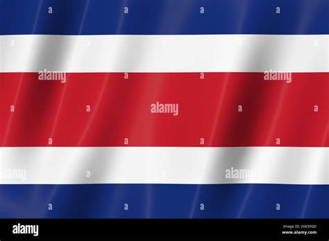 Costa Rica Flag 3d Render8k Stock Photo Alamy