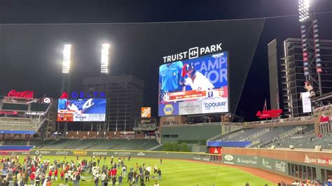 Braves Win 2021 World Series Truist Park Watch Party Youtube