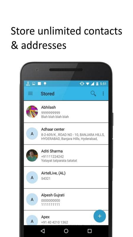 Address book apps are available in big numbers in the android market. Address Book for Android - APK Download