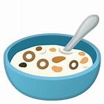 Cereal Emoji Bowl Icon Spoon Clipart Transparent