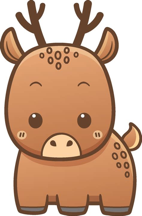 Cute Simple Kawaii Zoo Animal Cartoon Icon Deer Vinyl