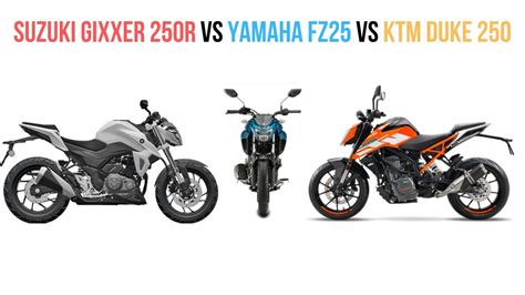It can be challenging choosing between suzuki vs. Upcoming Suzuki Gixxer 250R Vs Yamaha FZ25 Vs KTM Duke 250 ...