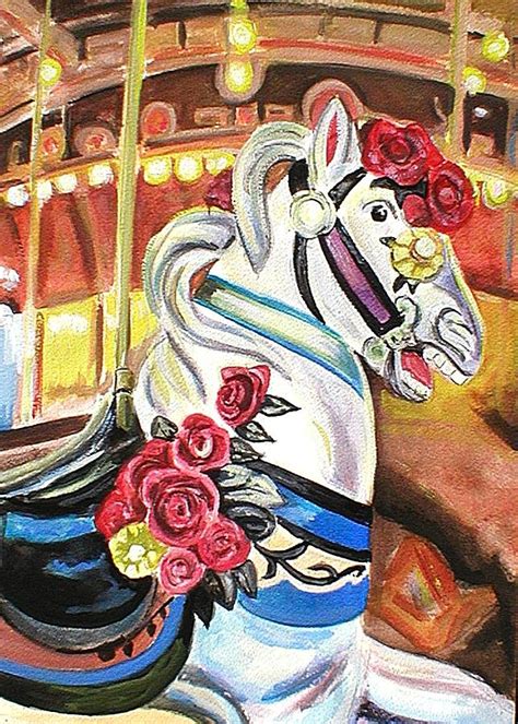 Carousel Horse Painting By Melinda Saminski Fine Art America