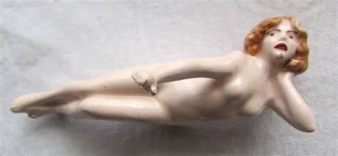 Vintage Art Deco Nude Bathing Beauty Porcelain Figurine Picclick