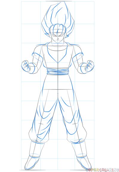 How To Draw Goku Super Saiyan Step By Step Drawing Tutorials