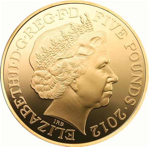 5 Pounds Elizabeth Ii London Olympics Gold Proof United Kingdom