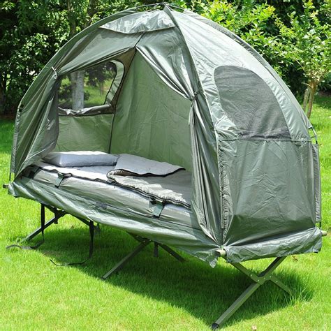 Outsunny Deluxe 4 In 1 Compact Folding Dome Shelter Tent With Sleeping