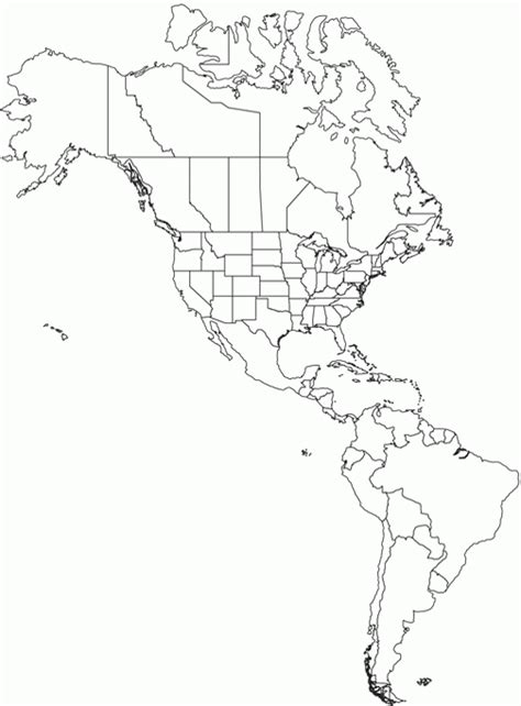 Printable Map Of The Americas Printable Map Of The United States