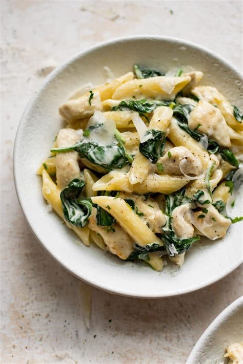 Creamy Chicken Spinach Pasta Salt And Lavender