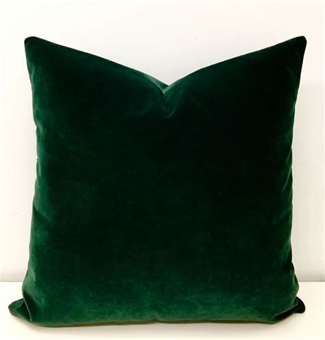 Luxury Dark Green Velvet Pillow Cover Green Pillows Throw Etsy