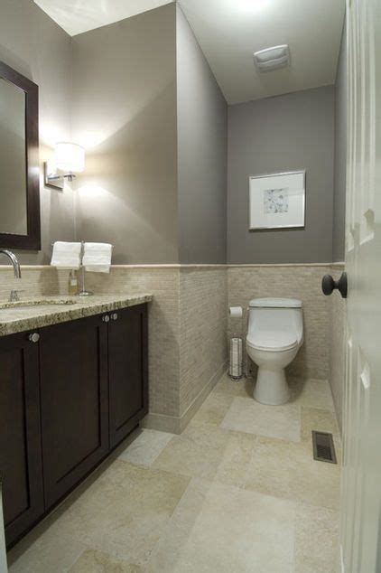How to tile a shower | tile prep and installation. gray walls with tan tile. color: Metropolis by Benjamin ...