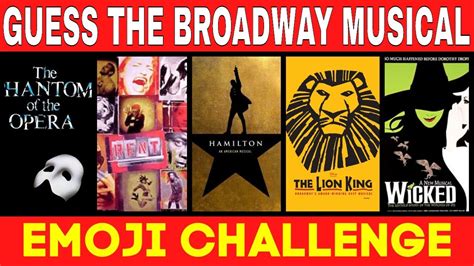 Can You Guess The Broadway Musical Fun Puzzles And Quizzes Youtube