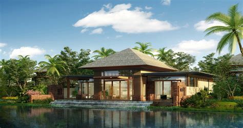Different Levelled Roof Tropical House Design Tropical Resort Design