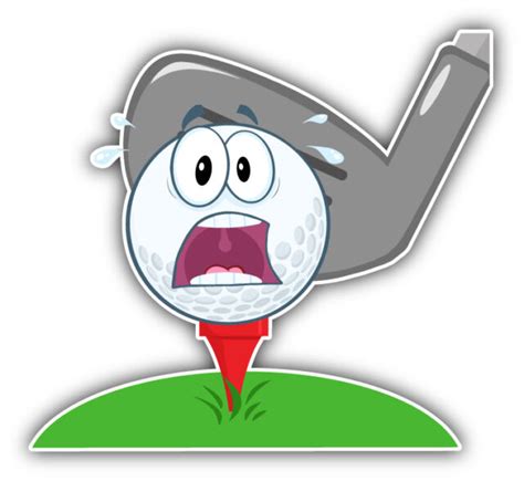 Funny Golf Ball Face Car Bumper Sticker Decal 3 5 Or 6 Ebay