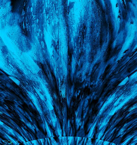 Abstract Blue Balloon Digital Art By Abstract Angel Artist Stephen K