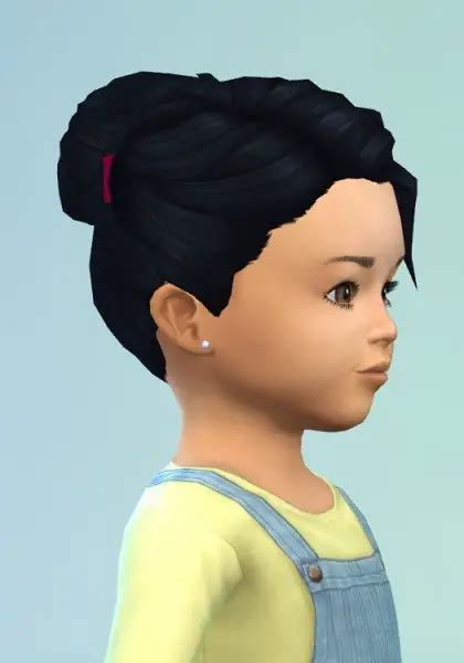 Birksches Sims Blog Hair Bun With Clips For Toddlers Sims 4 Hairs