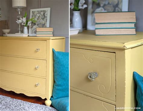 Chalk Paint A Yellow Dresser Yellow Furniture Annie Sloan Painted