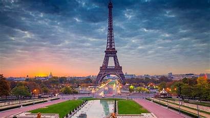 Paris Tower France Eiffel Dark Clouds Scenic