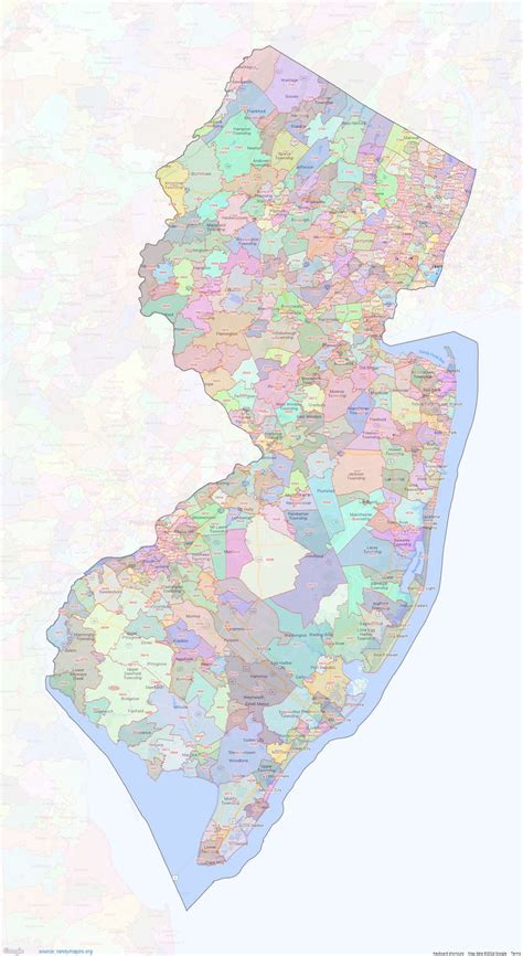 New Jersey Map With Zip Codes Wanda Joscelin