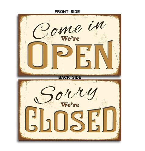 Open Closed Signs Open Closed Sign Open Closed Signs Vintage Etsy