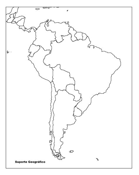Mapa Politico Da America Do Sul Para Colorir
