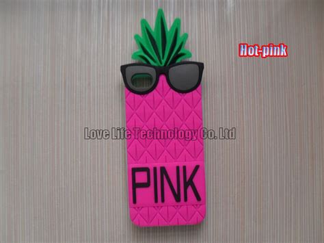 3d cute hot pink pink silicon cases covers skins housings armor shields for iphone 5 5s 5c with