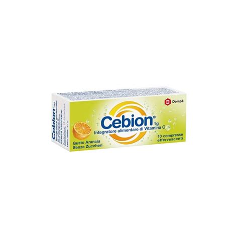 Cebion Vitamina C 1g 10 Compresse Effervescenti Arancia Senza Zuccheri