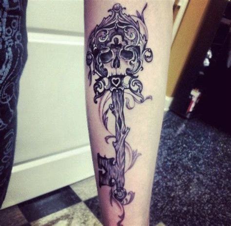 Creative Skeleton Key Tattoo Key Tattoo Designs Key Tattoos Key Tattoo