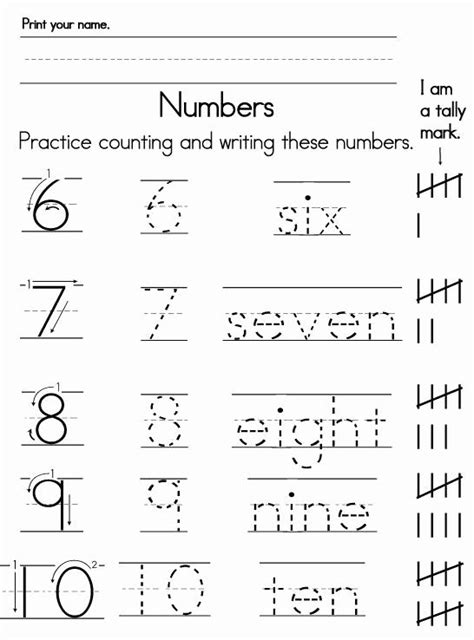 Numbers Writing Practice Worksheets Pdf