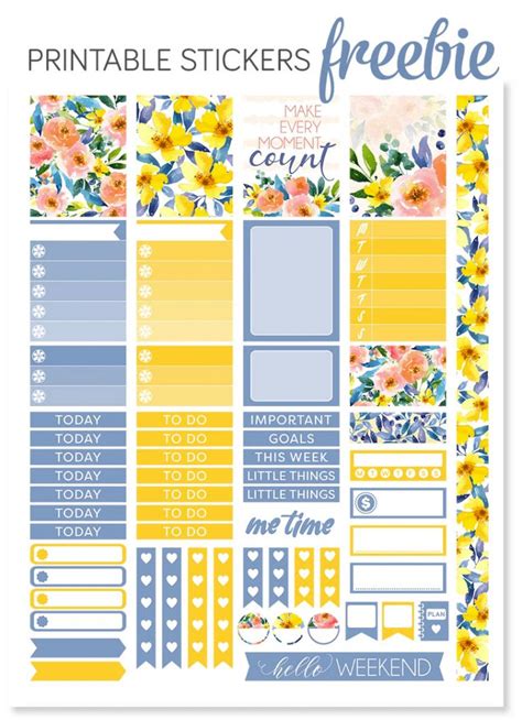 Free Printable Bullet Journal Stickers To Help Organize Your Bullet