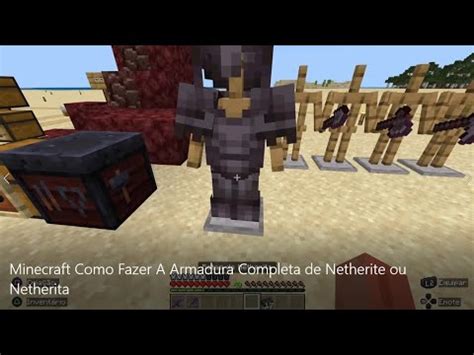 Minecraft Como Fazer A Armadura Completa De Netherite Ou Netherita