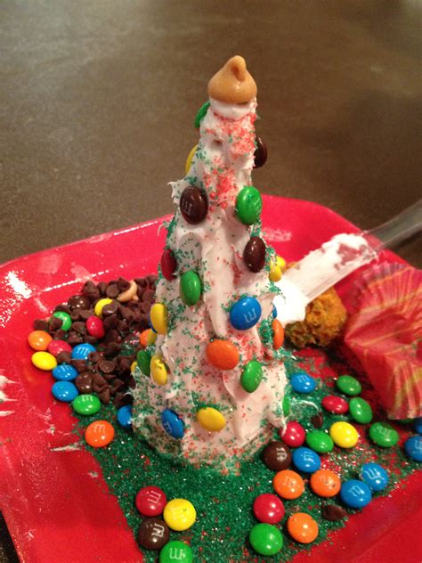 It was a diy ice cream cone ornaments. Ice Cream Cone Christmas Trees: Fun Edible Activity for ...