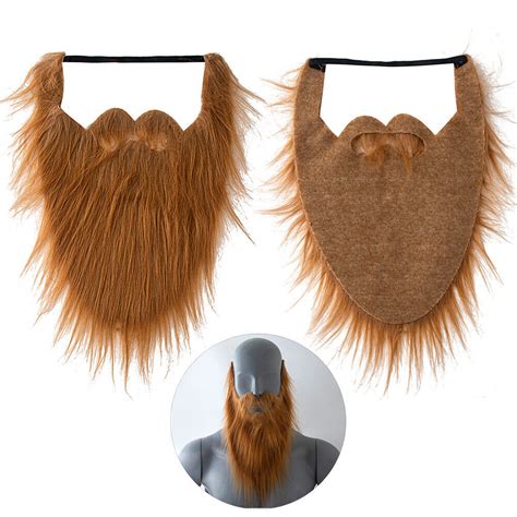 Props Cosplay Handmade Mustache Simulated Beard Long Fluff Beard Fake Beard Ebay