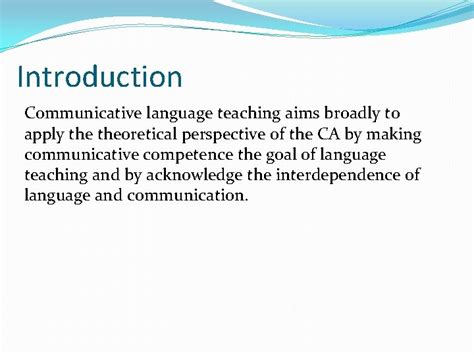 Community Language Teaching Ms Rasha Ali Introduction Communicative