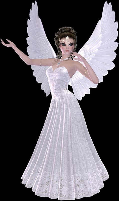 Brunette Angel Girl Digital Art By Marcella