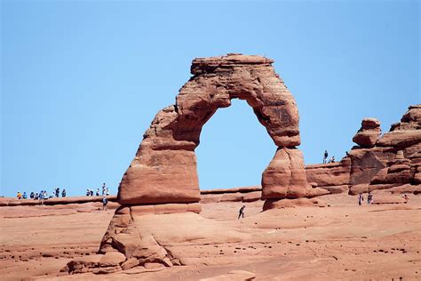 Rock Formations Delicate Arch In Arches National Park Photograph By