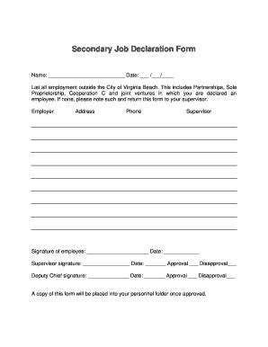 Job Declaration Form Fill Online Printable Fillable Blank PdfFiller
