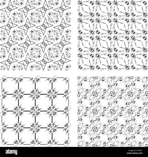 Seamless Patterns Set Stock Photo Alamy