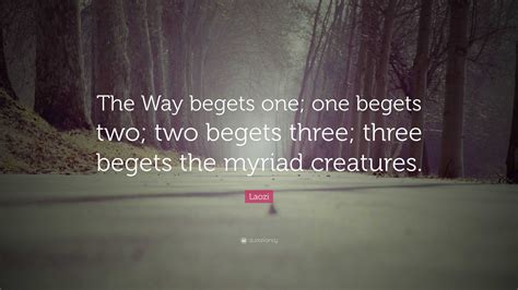 Laozi Quote The Way Begets One One Begets Two Two Begets Three