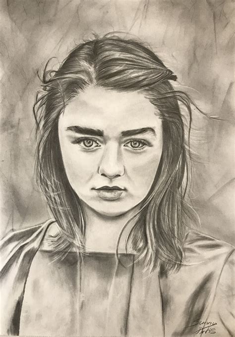 Arya Stark Game Of Thrones Drawing Drawing Portrait Gameofthrones