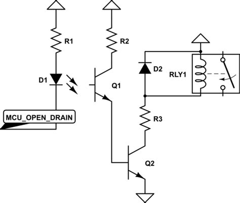 Microcontroller Driving A Relay With Transistor And Opto Isolator