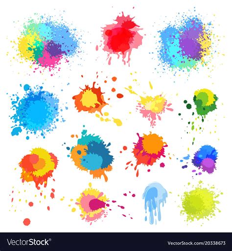 Abstract Paint Splat Paint Splashes Color Vector Image