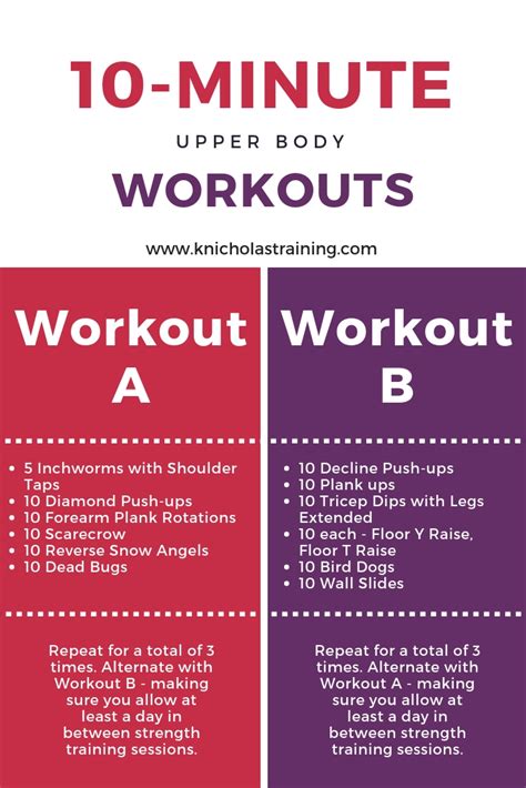 10 Minute Upper Body Workouts — Karen Nicholas Training