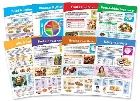 Buy Newpath Learning Myplate Food Groups Bulletin Board Charts Set8