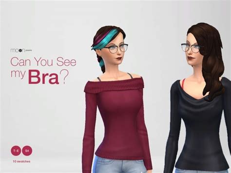 Can You See My Bra Accessory Conversion By Moonccs At Mod The Sims Via