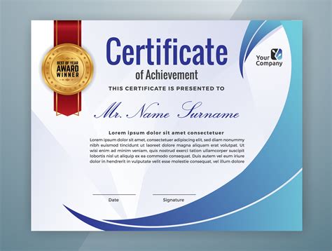 Sertifikat Template Professional Certificate Template Template Image