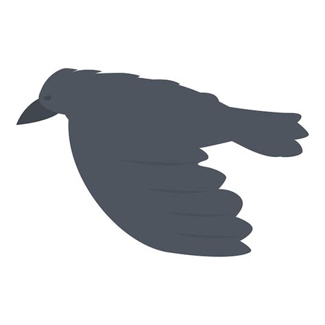 Cuervo Icono Dibujos Animados Vector Cuervo Pájaro Vuelo Pájaro